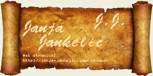 Janja Jankelić vizit kartica